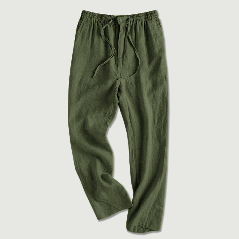 Straight Tube Loose Linen Pants