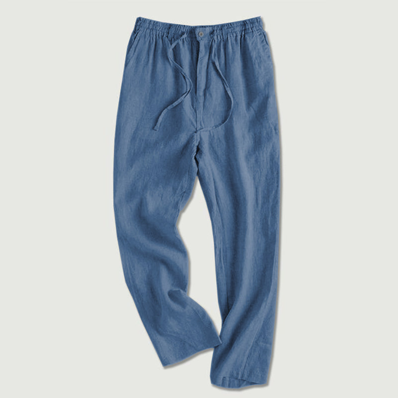 Straight Tube Loose Linen Pants