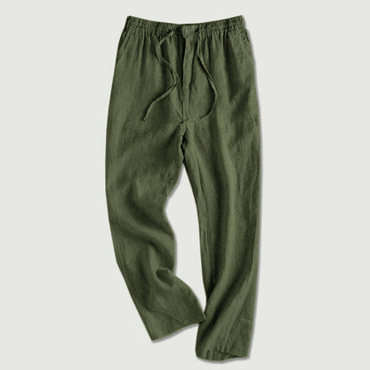 Straight Tube Loose Linen Pants
