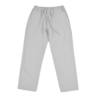 Men's linen large size pocket trousers