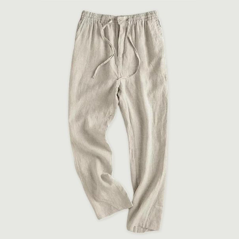 Straight Tube Loose Linen Pants