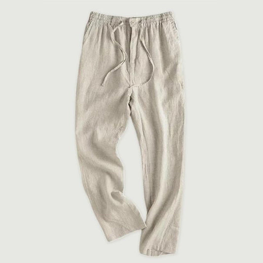 Straight Tube Loose Linen Pants