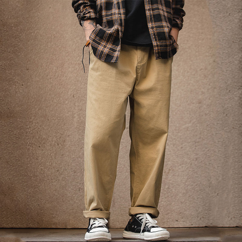 Tooling American Retro Loose Casual Elastic Men's Trousers