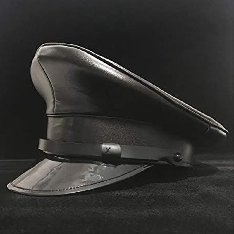 Leather Military Cap