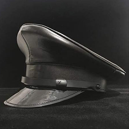 Leather Military Cap