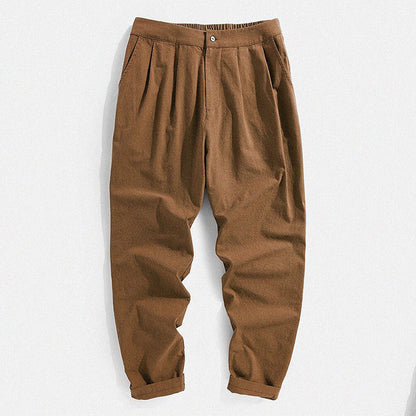Men's Elastic Waist Linen Pants