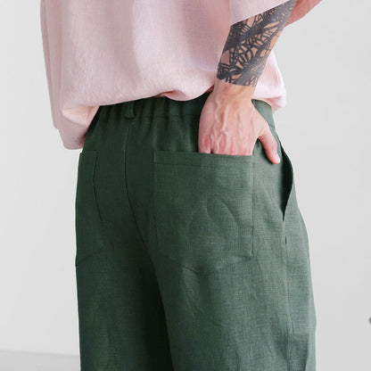 Mens Linen Trousers With Pleats