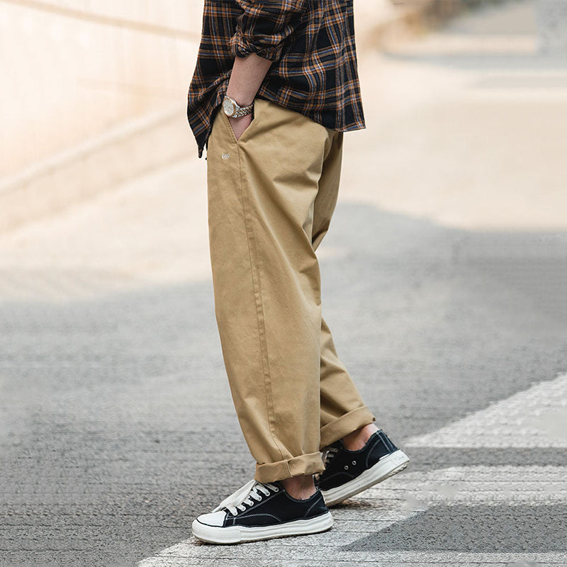 Tooling American Retro Loose Casual Elastic Men's Trousers