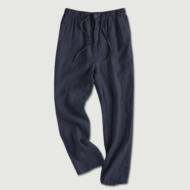 Straight Tube Loose Linen Pants