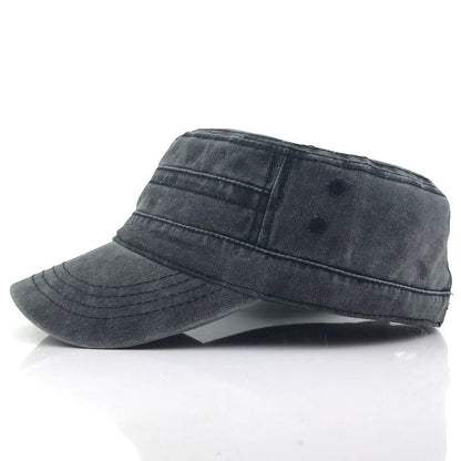 Mens Old Military Flat Cap