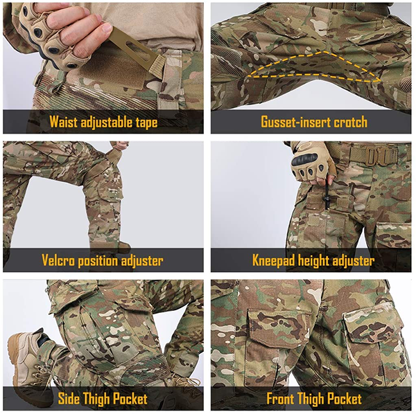 Outdoor Camo Rip-Stop Tactical Trousers