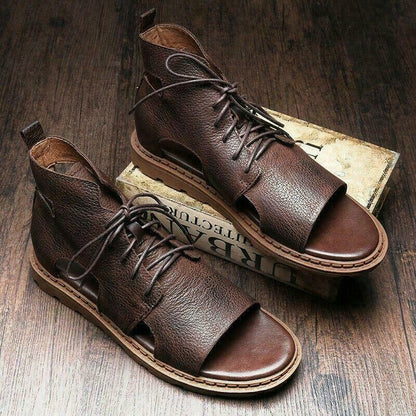 Men's Leather High Top Sandals