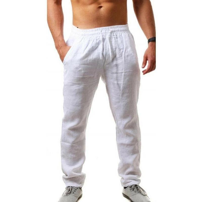Men's Drawstring Linen Pants