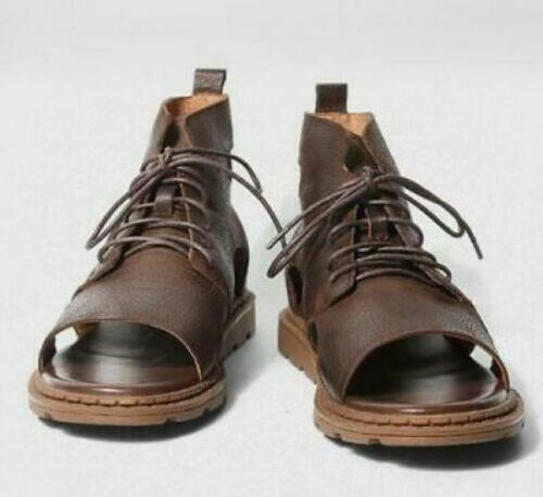 Men's Leather High Top Sandals