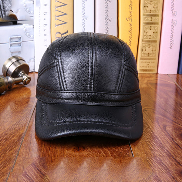 High Quality Genuine Leather Baseball Cap