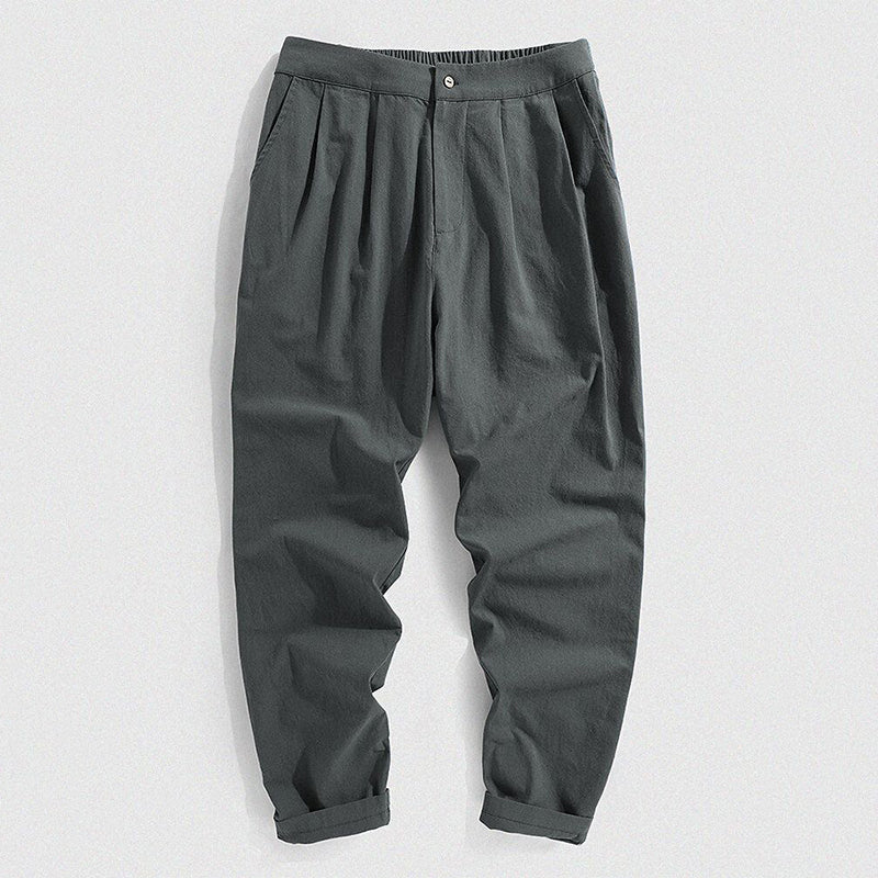 Men's Elastic Waist Linen Pants