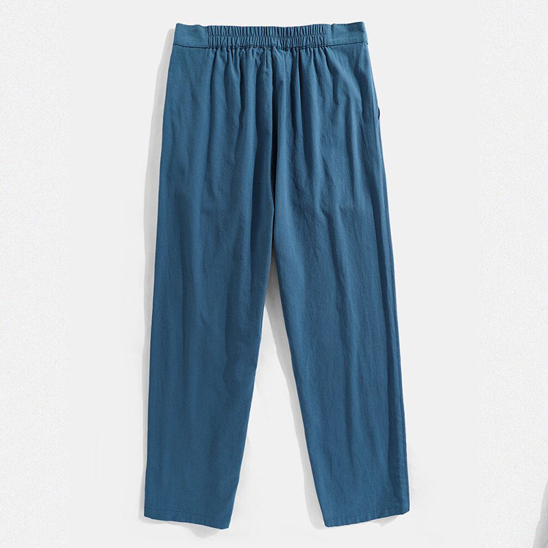 Men's Elastic Waist Linen Pants