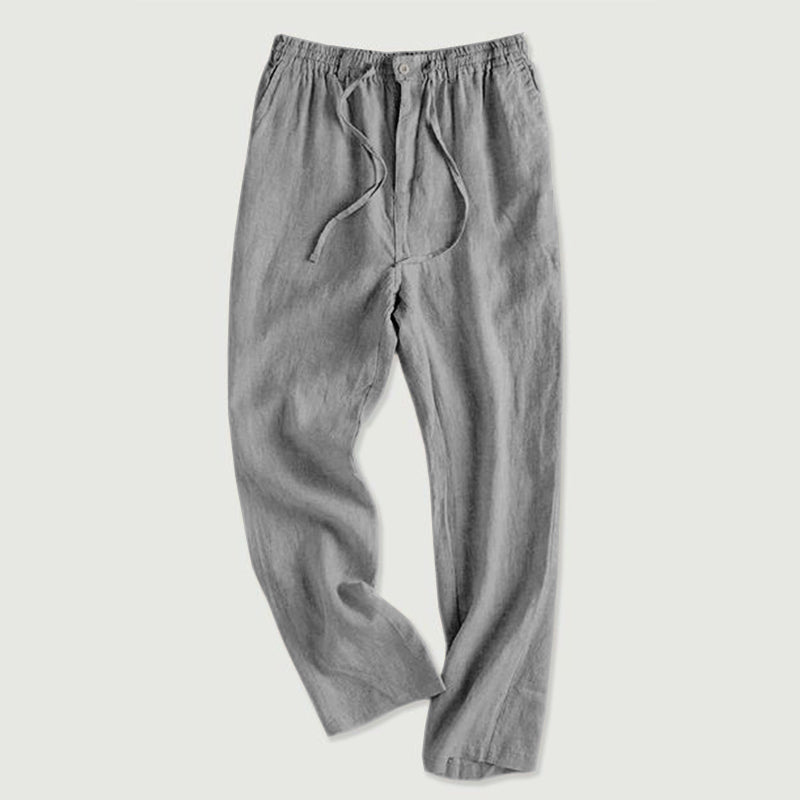 Straight Tube Loose Linen Pants