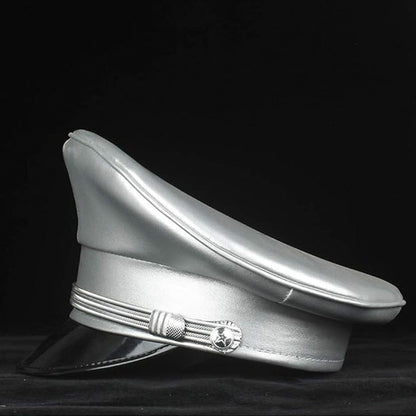 Leather Military Cap