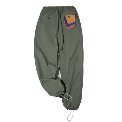 Tooling American Retro Loose Casual Elastic Men's Trousers