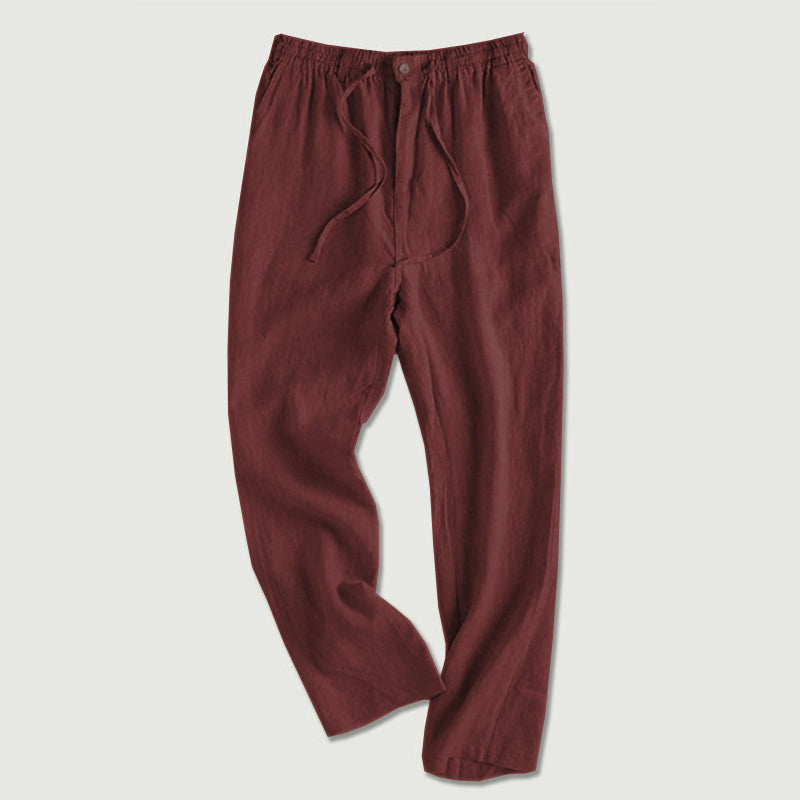Straight Tube Loose Linen Pants