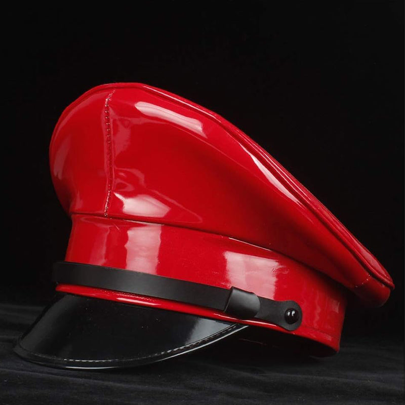 Leather Military Cap