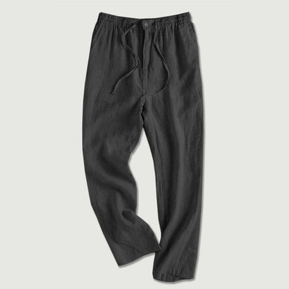 Straight Tube Loose Linen Pants