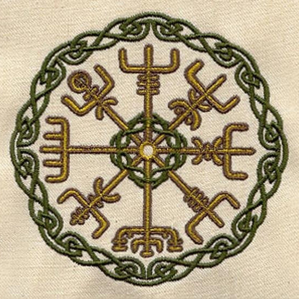 Medieval Linen Man Shirt with Ancient Viking Embroidery